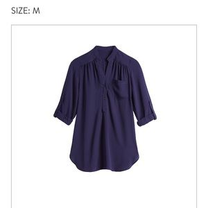 Colibri Solid tab sleeve blouse